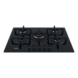 Plaque de cuisson à gaz WHIRLPOOL GOA 7523/NB1 - 73 cm - Verre noir