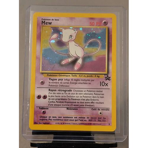 Carte Pokémon Mew Blackstar Holo Francais Promo 2000 Numero 9