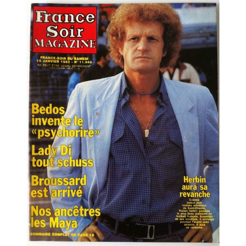 France Soir Magazine 11948 1983 Anne Canovas/Lesley Jane/Toss/Linda De Suza/Broussard/Guy Bedosherbin/Jean Jacques Goldman/Sophie Renoirhanin/Brasseur/Marlene Jobert