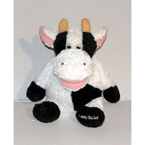 doudou vache noir et blanc lazy daisy peluche anna club plush