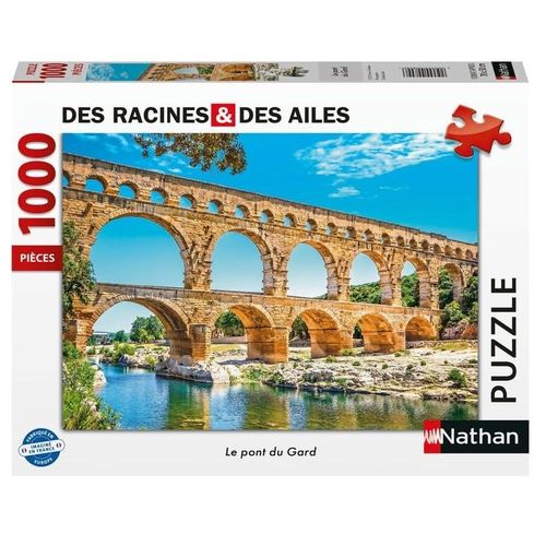 Puzzle N Nathan Puzzle 1000 P - Le Pont Du Gard / Des Racines Et Des Ailes