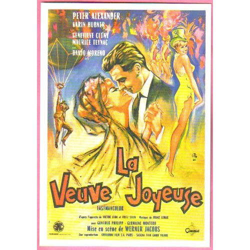 Carte Postale : La Veuve Joyeuse (Peter Alexander) - Illustration : Okley (Affiche, Film, Cinéma)