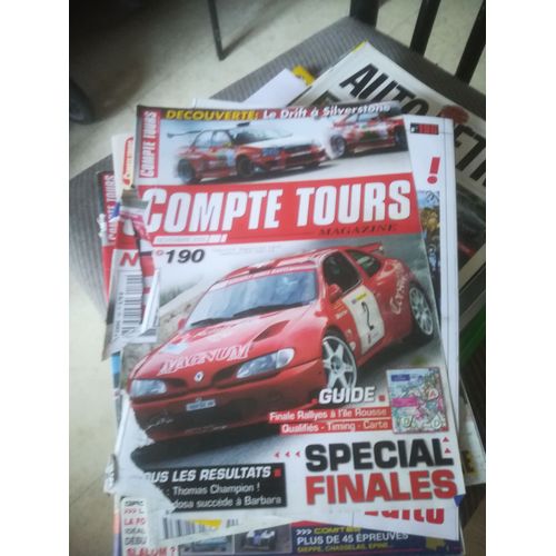 Compte Tours 190 De 2005 Xara Wrc Rallycross,Touquet,Renault 8 Gordini,Cardabelles,Cuoq,Pharaons,Rdm,