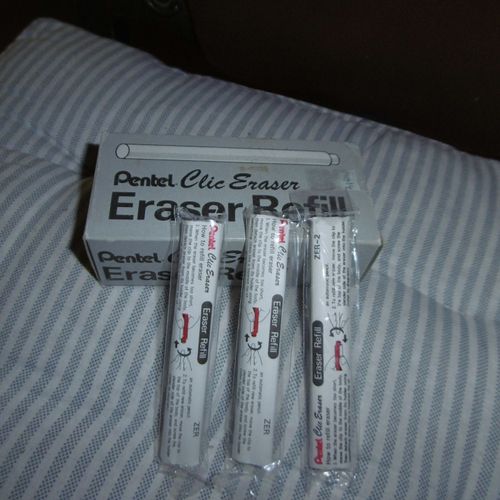 Étui De 2 Gommes Eraser Clic Pentel Zer 2 Lot De 3