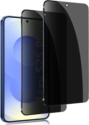 X2 Verres Trempé Pour Samsung Galaxy S25 Plus 5g - Film Noir Anti Espion Privé Vitre Protection Ecran