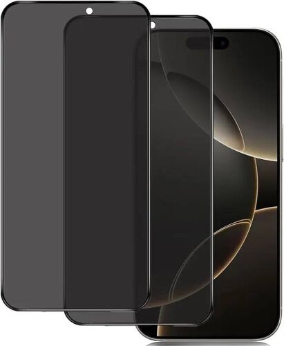 X2 Verres Trempé Pour Iphone 16 Pro Max - Film Noir Anti Espion Privé Vitre Protection Ecran