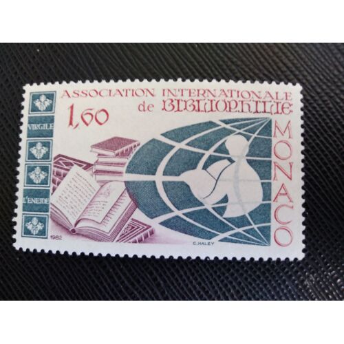 Timbre Monaco Y T 1358 Association Internationale Des Bibliophiles 1982 (090509 )