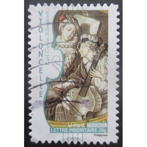 France Autoadhésif N°392 Viole Oblitéré