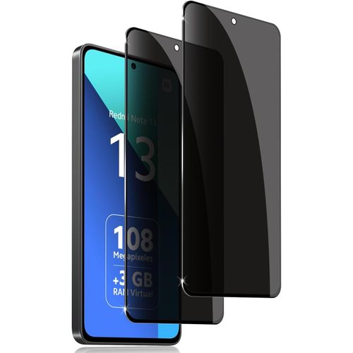 Lot De 2 Verres Trempés Confidentialité Pour Xiaomi Redmi Note 13 4g - Protection Écran 9h Anti-Rayures Anti-Espion Hd