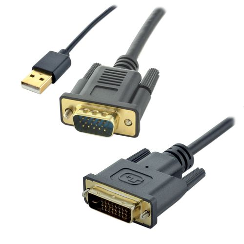 MCL - Câble actif VGA mâle vers DVI-D mâle - 1,5m