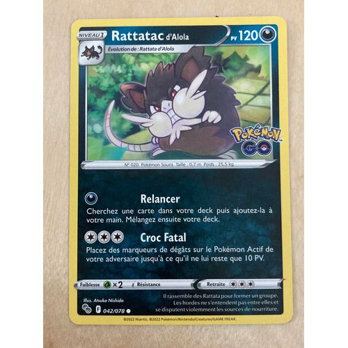(516) Rattatac D’Alola 42/78 Pokemon 