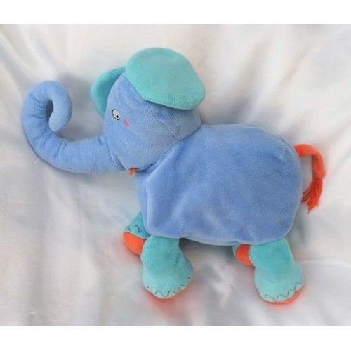 Doudou Peluche Eléphant Bleu Orange Et Turquoise IKEA