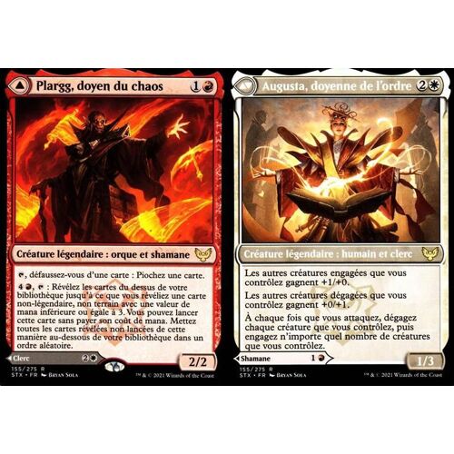 Plargg Doyen Du Chaos / Augusta Doyenne De L'ordre - Mtg - Strixhaven - R - Recto/Verso - 155/275