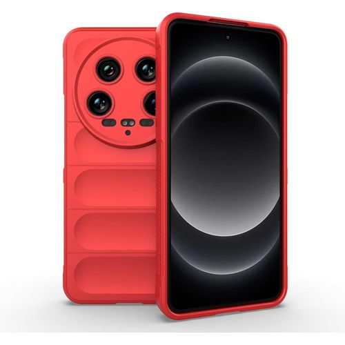 Coque Pour Xiaomi 14 Ultra, Étui Antichoc Élégant Flexible Protecteur En Tpu Résistant Aux Chocs Housse Case Avec Doublure En Tissu. Rouge