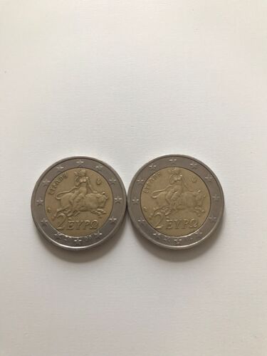 2 Pièces Euros Grèce Dont Une Avec S Dans L Étoile