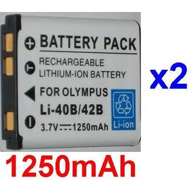 Pack de 2 Batteries Pour OLYMPUS Li-40B Li40B, LI-42B LI42B, PENTAX D-Li63 DLi63, FUJIFILM NP-45 NP4
