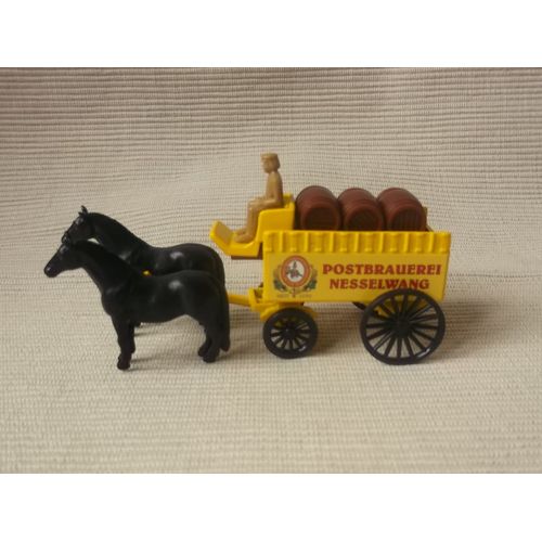 Chariot De Tonneaux Tire Par Des Chevaux  Biere Postbrauerei Nesselwang      -Grell