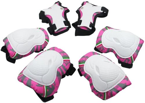 Skl 6 Pcs Genouillère Coudière Protection Poignet Sets De Protection Fille Pour Skateboard Bmx Roller Patinage Velo Cyclisme