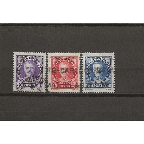 Monaco - 1933 - Prince Louis Ii - Yvert Et Tellier 116 A 118