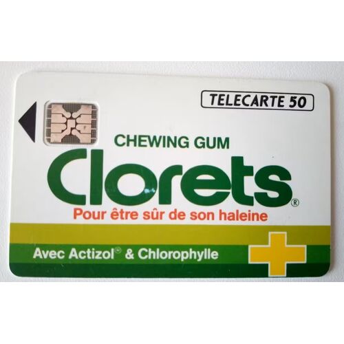Carte Téléphone - Télécarte Clorets Chewing Gum Pour Être Sur De Son Haleine 750 000 Ex Puce Sc4 50 U Unités 11/92