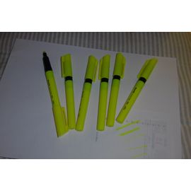 Surligneurs Fluo Pointe Biseautée Jaune Reynolds 323100 Lot De 6