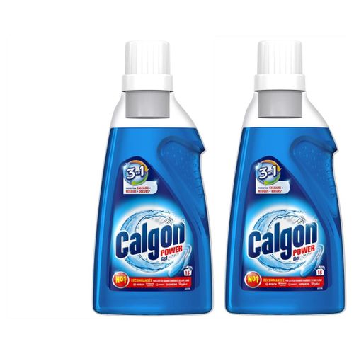 CALGON Lot de 2 Gels Anticalcaire 3en1 Nettoyant pour Lave-linge - 750 ml