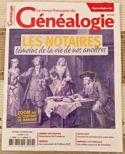 La Revue Française De Généalogie N°274