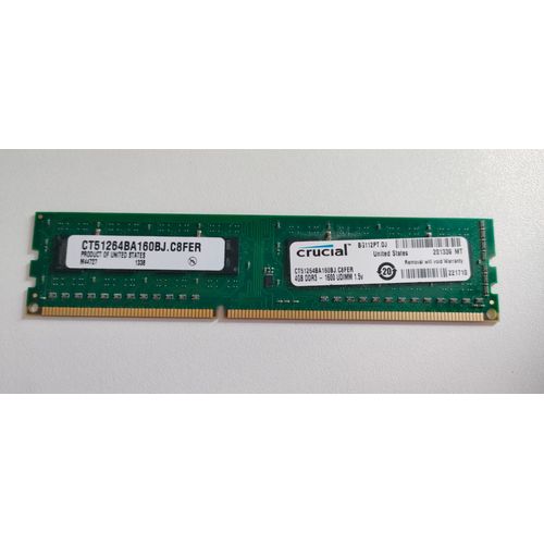 Barrettes Mémoires vive RAM 4GB