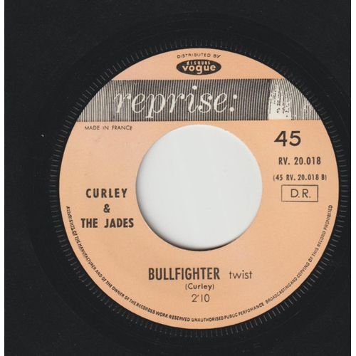 45 Sp Curley Ans The Jades - Bullfighter 2410 Boom Stix 2'32 Reprise Vogue 20 0018 1962 Juke-Box