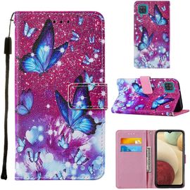 Pour Samsung Galaxy A12 Coque, Housse Case Portefeuille Coque Avec Motif Coloré Cuir Porte Carte Magnétique À Rabat Support Dragonne Flip Cover Antichoc Etui Pour Samsung Galaxy A12,Design 7