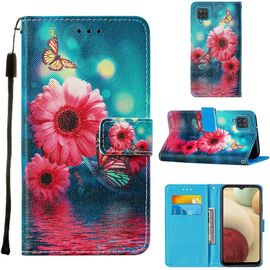 Pour Samsung Galaxy A12 Coque, Housse Case Portefeuille Coque Avec Motif Coloré Cuir Porte Carte Magnétique À Rabat Support Dragonne Flip Cover Antichoc Etui Pour Samsung Galaxy A12,Design 5