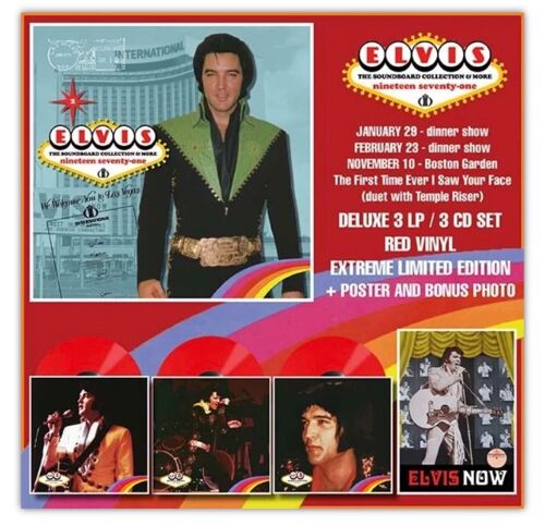 Elvis Presley The 1971 Soundboard Collection & More Vol 2 Deluxe Box 3 Red Lps 3 Cds 1 Poster & Bonus Photo Sealed Ultra Rare 
