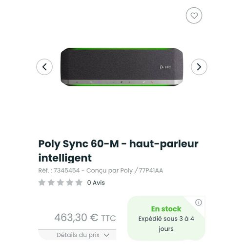 Haut-parleur Poly Sync 60 certifié Microsoft Teams