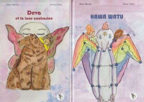 Deux Livres : Deva Et La Lune Contrariée ; Hawa Watu - Stone Marten & Orlane Elliot (Les Éditions Stone Marten, 2021)