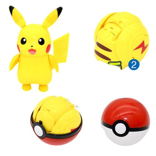 Figurines Pokemon Boîte Originale Authentique Jouet De Déformation Figure Anime Pikachu Pocket Monster Pokeball Modèle Cadeau D'anniversaire