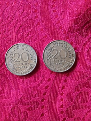 2 Pièces De 20 Centimes De Francs De 1963