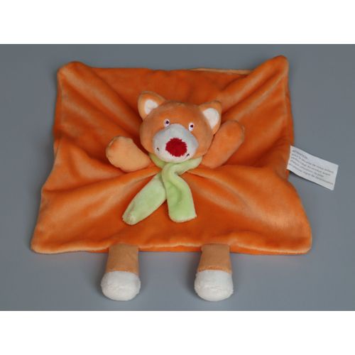 Doudou Renard Plat Orange Kimbaloo