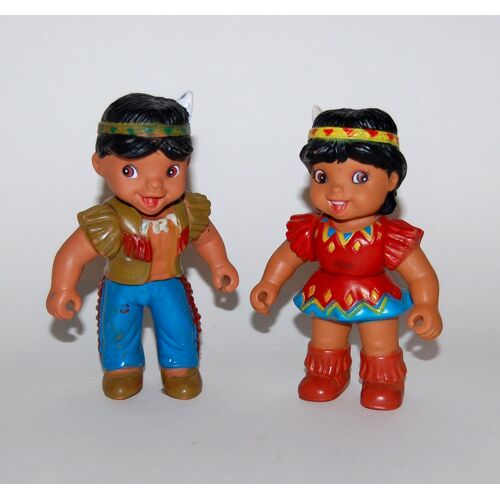 Lot Poupées Indiennnes Vintage Apache 8 " 70/80