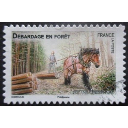 France Autoadhésif N°824 Cheval Oblitéré