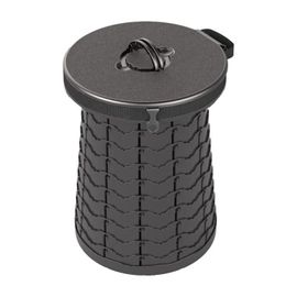 Voiture Extérieur Multifonctionnel Rétractable Épaissi Tabouret Pliant Toilette Portable 50cm (Noir)