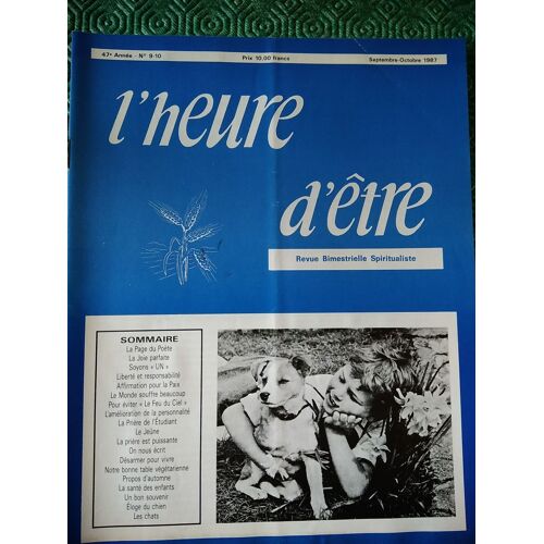 L'heure D'être 47°Année 1987 9