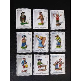 Timbre Monaco Y T 1437 A 1445 Série : Noël : Santon De Provence 1984 (130509 )