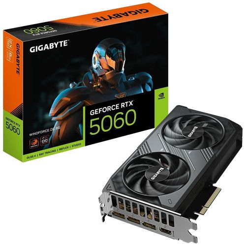 Gigabyte GV-N5060WF2OC-8GD WindForce OC 8G, GeForce RTX 5060, 8.0GB GDDR7, PCI-Express