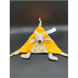 Doudou loup chien kangourou - plat - orange - cactus - Tom & Kiddy