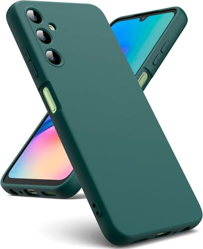 Case Compatible with Samsung Galaxy A05s, [Liquid Silicone Case] [Microfiber Interior] Soft Rubber Cases Shockproof Protective Bumper Case for Samsung A05s - Midnight Green
