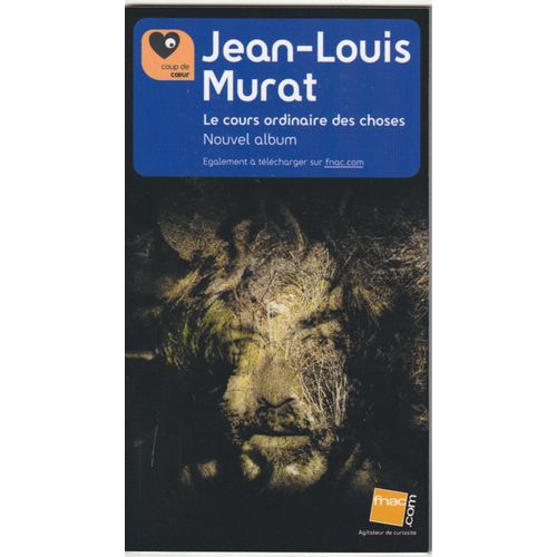 Rare Plv Cartonnée Rigide Imprimée Recto Verso 18x35cm Jean Louis Murat Le Cours Ordinaire Des Choses // Magasins Fnac