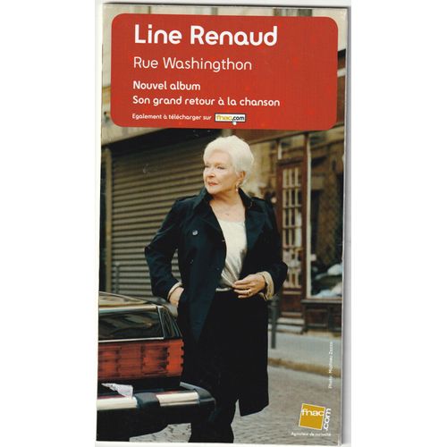 Rare Plv Cartonnée Rigide Line Renaud Rue Washingthon / Magasins Fnac