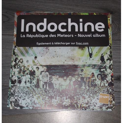 Rare Plv Souple 30x30cm Indochine ( Nicola Sirkis) La République Des Météors // Magasins Fnac