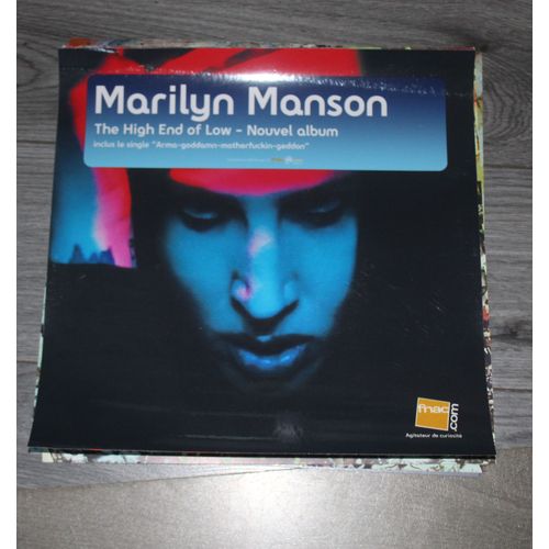 Rare Plv Souple Glacée 30x30cm Mairlyn Manson The High End Of Low / Magasins Fnac