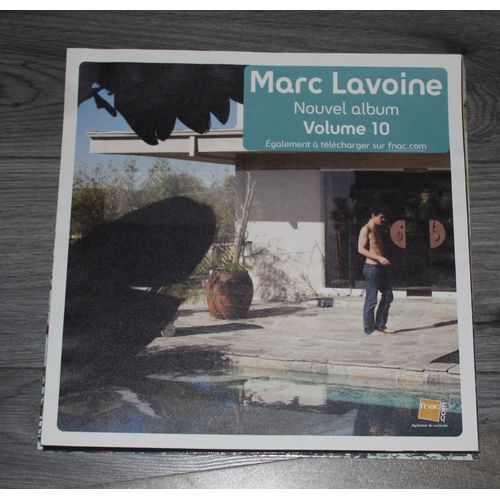 Rare Plv Souple 30x30cm Marc Lavoine Volume 10 // Magasins Fnac